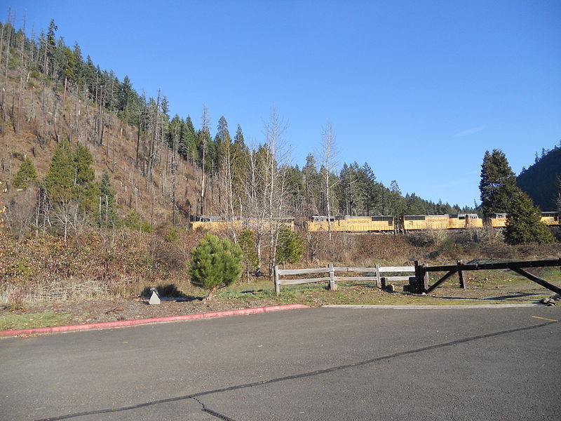 Westfir, Oregon () has the longest covered bridge in Oregon.