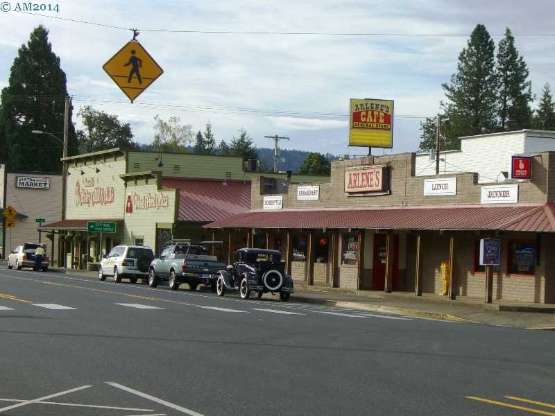 Elkton, Oregon is on Highway 38 running along the main Umpqua river.